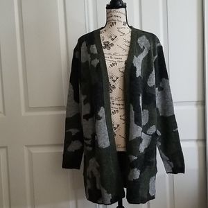 Camo Cardigan Sweater